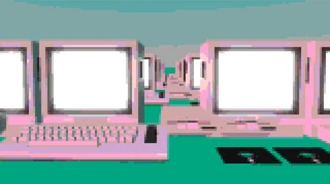 8 bit computer Stock Illustration