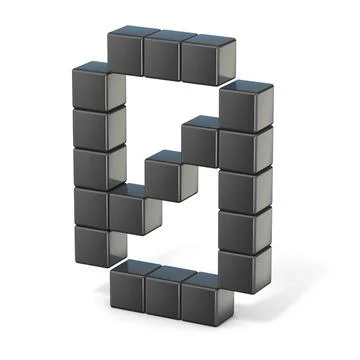 8 bit font. Number 0. 3D 8 bit font. Number 0. 3D render illustration isol... Stock Photos