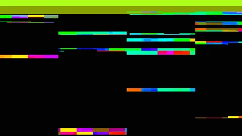 8 bit glitch. Colored bright stripes of glitch.Abstract pixel pattern background Stock Footage 120685461