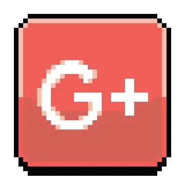 8 Bit Google Plus Icon Illustrazione stock