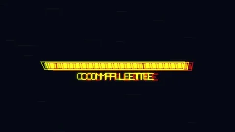 8 bit loading bar in retro pixel art style with yellow progress status Stock Footage 345372270
