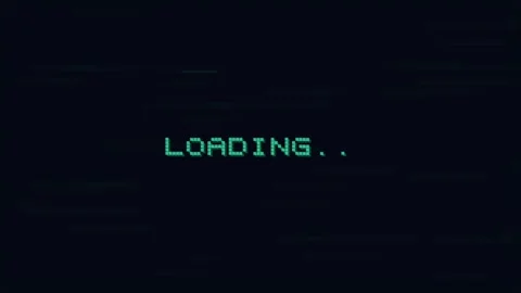8 bit loading Screen with Retro Pixel Art Glitch Effect for Video Games and 動画素材 346505079
