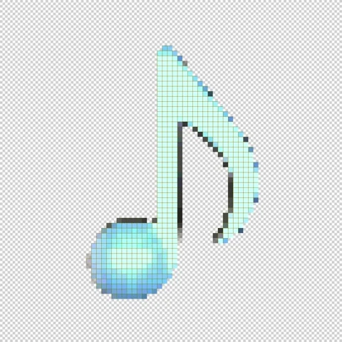 8 bit Loop animation MUSIC NOTE Stock Footage 228680055