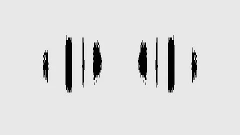 8-bit pattern pixel design black glitch on white Illustrazione stock