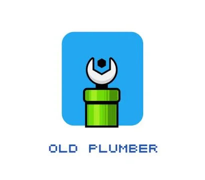 8 bit of pipe and wrench. Isolated Vector Illustration Stock Illustration
