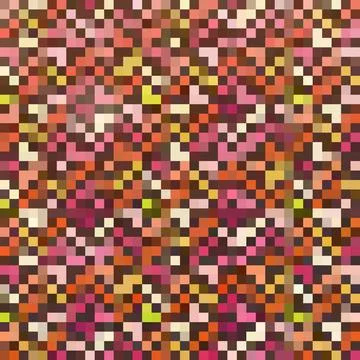 8-bit pixel abstract mosaic pattern vector backdrop geometric background Stock Illustration