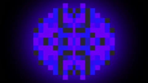 8-bit pixel arcade computer game multi-colored nostalgic old school background. Stock Footage 221651205