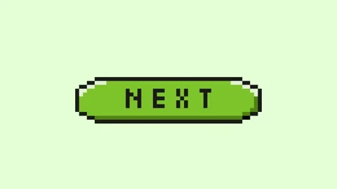 8-bit pixel art NEXT game button. looped animation 4k 30fps Stock Footage 326848741