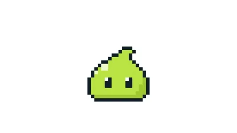 8-bit pixel art slime idle looped animation 4k 30fps Stock Footage 326848817