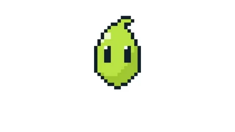 8-bit pixel art slime jump looped animation 4k 30fps Stock Footage 326848822
