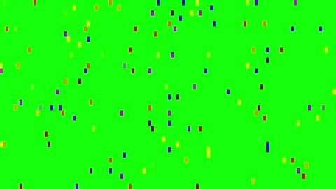 8 Bit Pixel Confetti Falling on Green Screen Background, Retro Motion Graphics Stock Footage 340360174