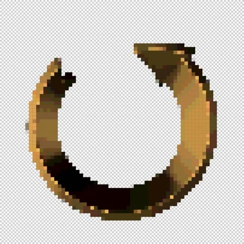 8 bit Pixel GOLD ARROW Stock Footage 228684391