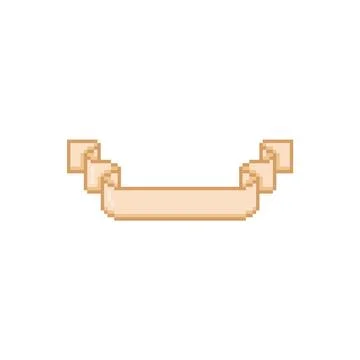 8 bit pixel retro ribbon. Vector illustration of empty frame. Stock Illustration