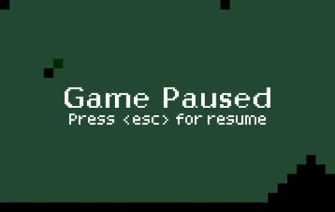 8-bit pixel text, game pause menu. Background icon for game assets Stock Illustration