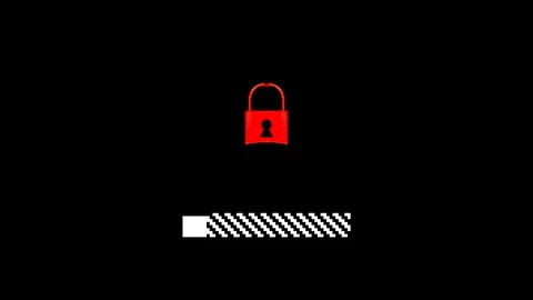 An 8-bit progress bar showing the completion of a decoding task, with a Stock Footage 103262521