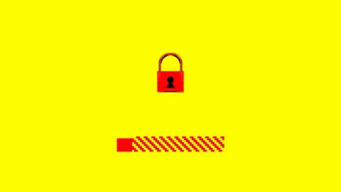 An 8-bit progress bar showing the completion of a decoding task, with a Stock Footage 103592938