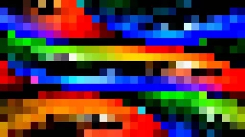 8 bit purple neon pixel background Stock Footage 163978488