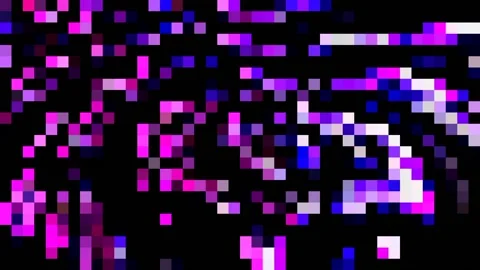 8 bit purple neon pixel background Stock Footage 163978514