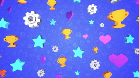 8-Bit Retro Game Background Loop Stock Footage 168207118