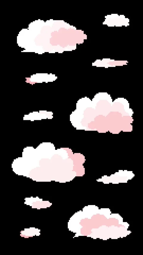 8-bit retro game style cloud animation Stock Footage 311847217