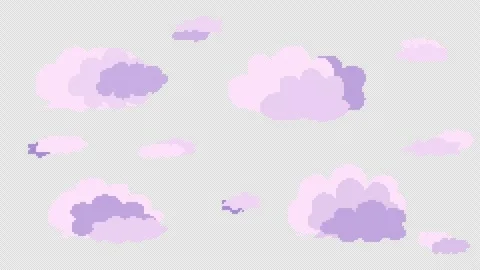 8-bit retro game style cloud animation Stock Footage 311847988