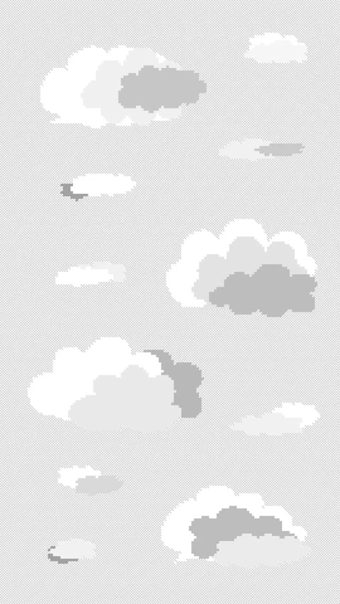 8-bit retro game style cloud animation Stock Footage 311848252