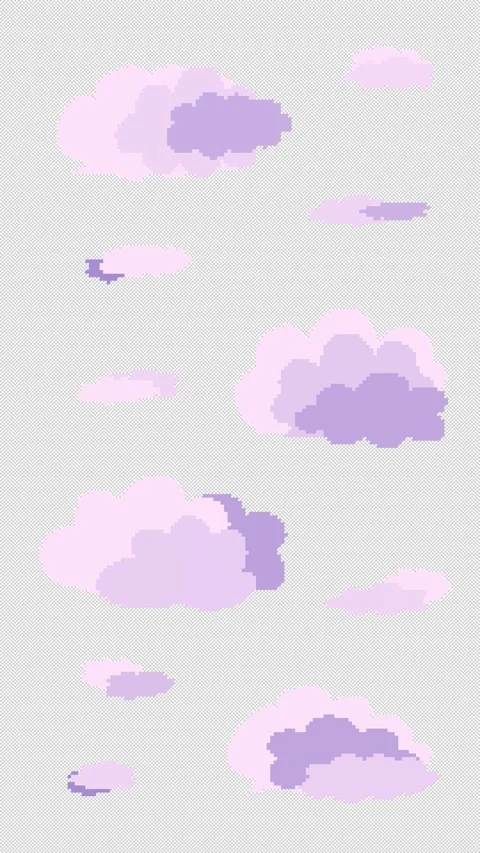 8-bit retro game style cloud animation Stock Footage 311848361