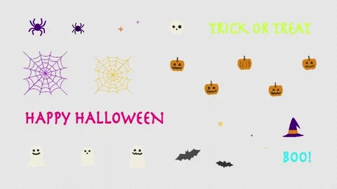 8-bit retro game style Halloween animation Stock Footage 317669725