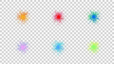 8-bit retro game style colorful explosion effect material Stock Illustration