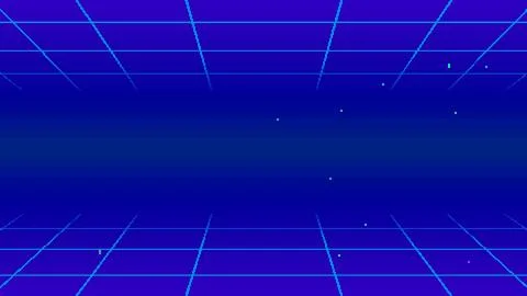 8-bit retro game style blue space background wallpaper Stock Illustration