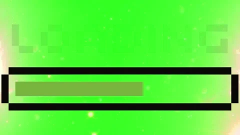 8-Bit Retro Pixel Art Loading Progress Bar Animation on Green Screen 스톡 동영상 336661374