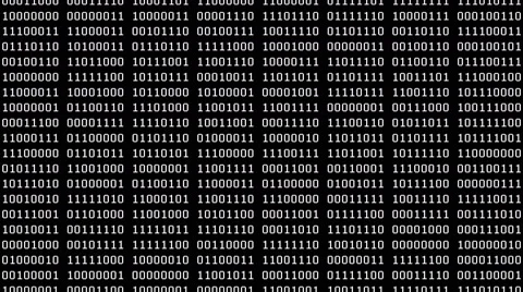 8-Bit Scrolling Binaries Screensaver (24fps) Stock Footage 64055356