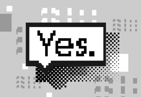 8 bit speech bubble shapes. Hey Stock Illustration