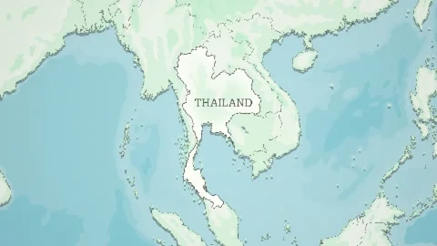 8-bit Style World Map with a zoom of the Thailand Stock Footage 311003103