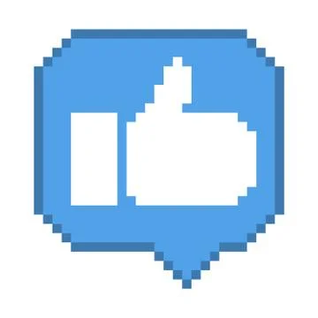 8 bit thumb up icon Stock Illustration