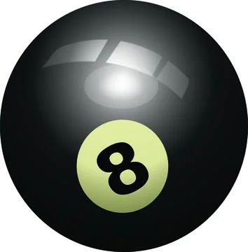 8 black ball illustrative vector design Stock Illustration