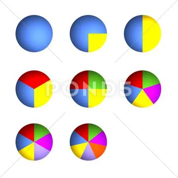 8 business pie charts Stock Illustration