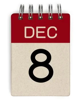 8 dec calendar Stock Illustration