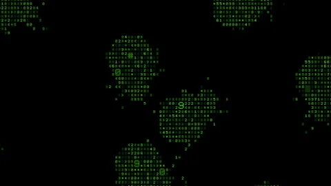 8 Digital Virus Bugs - Computer Data Problem - Crawling Loop - Flashing Green Stock Footage 270337936