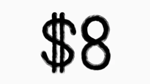 8 Dollar Hand Drawn Animation For Finance Currency Money Business Concept Stock Footage 303271978