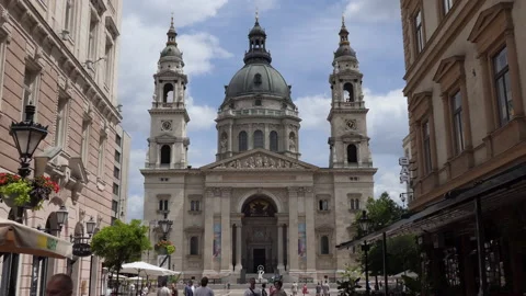 8 Facade Of St Stephen Basilica In Budapest Hungary Europe Stock Footage 138953579