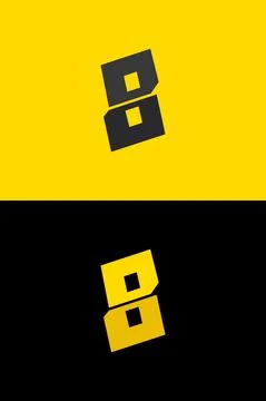 8 font number logo, lightning flash power design. For energy labels, rock mus Stock Illustration