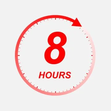 8 hour vector icon Stock-Illustration