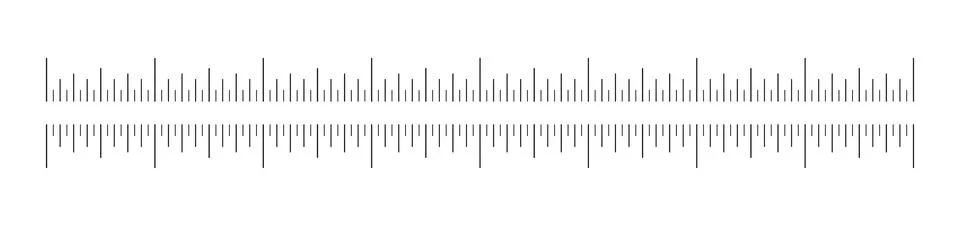 8 inches measuring tool sample. Scale for ruler in inches. Length measurement Ilustração Stock