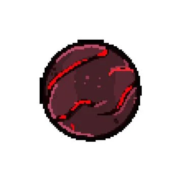 8 lava game button pixel art vector illustration Stock Illustration