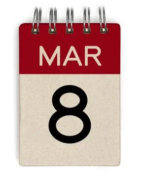 8 mar calendar Stock Illustration