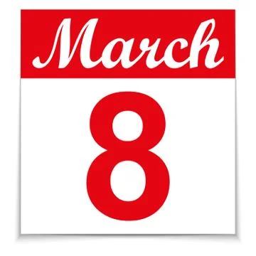 8 March calendar Stock Illustration