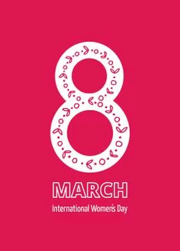 8 march card Stock Illustration