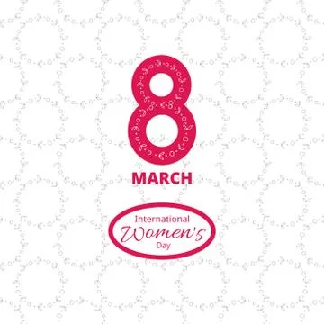 8 march card Stock Illustration