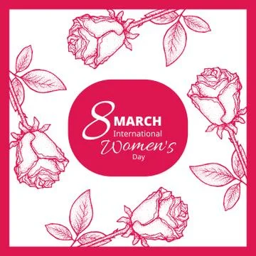 8 march card Stock Illustration